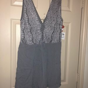 NWT Gray lace romper